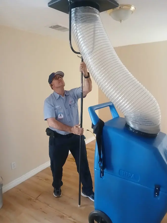 HVAC Installation technician using HEPA equipment in Tucson Estates